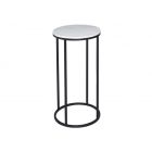 Circular Lamp Stand - Kensal MARBLE with BLACK base