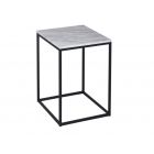 Square Side Table - Kensal MARBLE with BLACK base