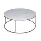 Circular Coffee Table - Kensal MARBLE with POLISHED steel base