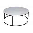Circular Coffee Table - Kensal MARBLE with BLACK base