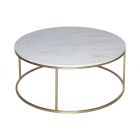 Circular Coffee Table - Kensal MARBLE with BRASS base
