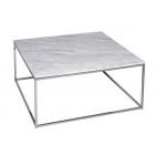 Square Coffee Table - Kensal MARBLE with POLISHED steel base