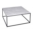 Square Coffee Table - Kensal MARBLE with BLACK base