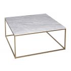 Square Coffee Table - Kensal MARBLE with BRASS base