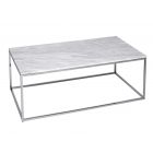 Rectangular Coffee Table - Kensal MARBLE with POLISHED steel base