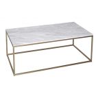 Rectangular Coffee Table - Kensal MARBLE with BRASS base