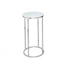 Circular Lamp Stand - Kensal WHITE with POLISHED base