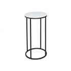 Circular Lamp Stand - Kensal WHITE with BLACK base