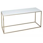TV Stand - Kensal WHITE with BRASS base
