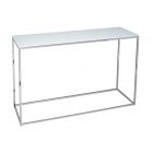 Console Table - Kensal WHITE with POLISHED base