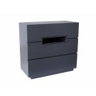Three drawer chest - Savoye GRAPHITE with GRAPHITE accent