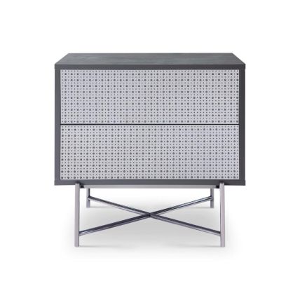 Adriana Grey Bedside Chest by Gillmore