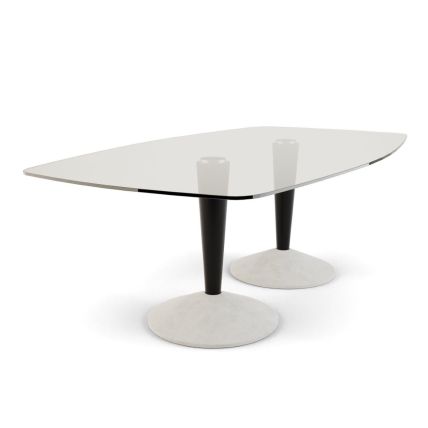 Large Rectangular Double Pedestal Dining Table by Gillmore