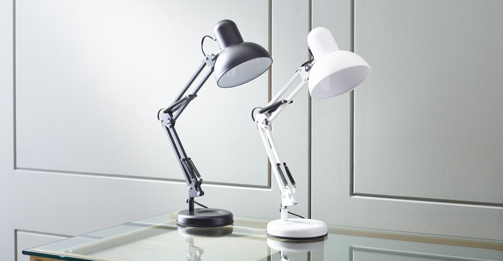 Accessories Adjustable Stanley Lamps In Black & White by Gillmore @ GillmoreSPACE Ltd