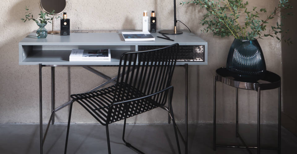 Adriana Grey Dressing Table or Computer Desk by Gillmore British Design © GillmoreSPACE Ltd