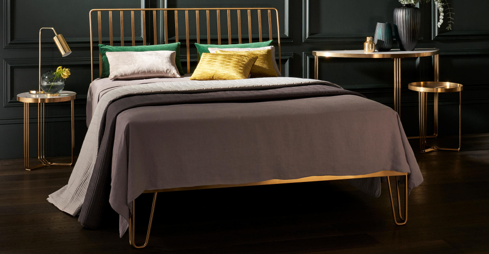 Finn Brass Bed & Tables by Gillmore © GillmoreSPACE Ltd