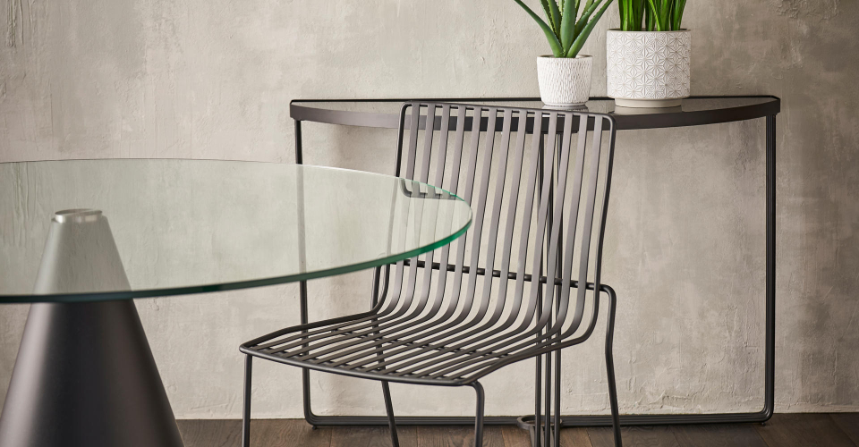 Finn Matt Black Dining Chair & Console Table ft. Oscar Dining Table by Gillmore © GillmoreSPACE Ltd